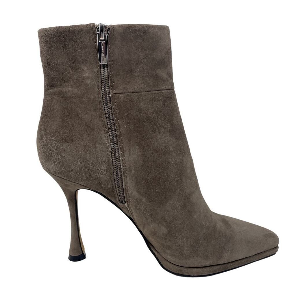 Vince Camuto Pitonnda Dress Boots 7.5 Womens Leather Suede Pointed Toe Sable Chi - Picture 4 of 12